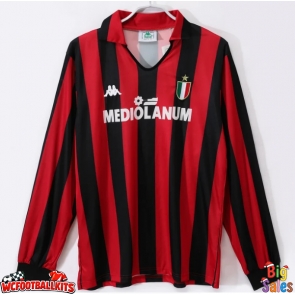 AC Milan 1988-1989 Retro Home Shirt Men Long Sleeve