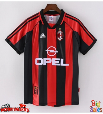 AC Milan 1998-1999 Retro Home Shirt Men Short Sleeve