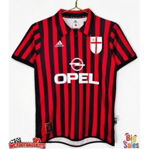 AC Milan 1999-2000 Retro Home Shirt Men Short Sleeve