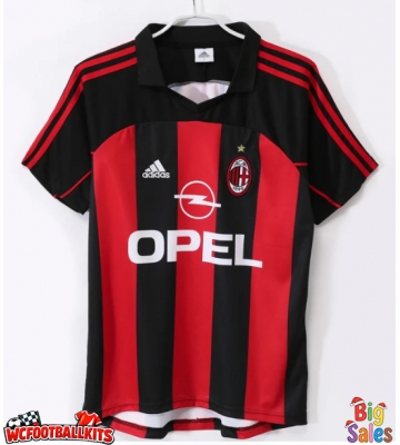 AC Milan 2000-2002 Retro Home Shirt Men Short Sleeve