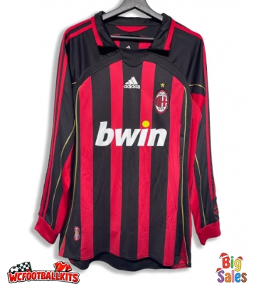 AC Milan 2006-2007 Retro Home Shirt Men Long Sleeve