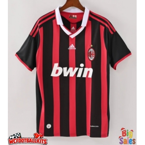 AC Milan 2009-2010 Retro Home Shirt Men Short Sleeve