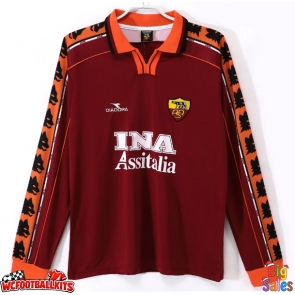 AS Roma 1998-1999 Retro Home Shirt Men Long Sleeve