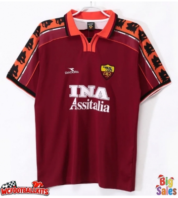 AS Roma 1998-1999 Retro Home Shirt Men Short Sleeve