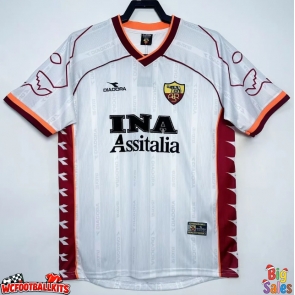 AS Roma 1999-2000 Retro Away Shirt Men Short Sleeve