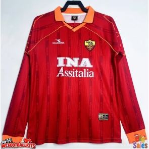 AS Roma 1999-2000 Retro Home Shirt Men Long Sleeve