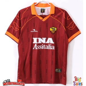 AS Roma 1999-2000 Retro Home Shirt Men Short Sleeve