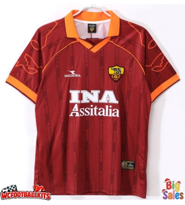 AS Roma 1999-2000 Retro Home Shirt Men Short Sleeve