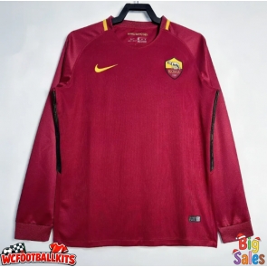 AS Roma 2017-2018 Retro Home Shirt Men Long Sleeve