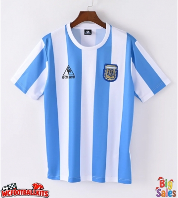 Argentina 1986 Retro Home Shirt Men Short Sleeve