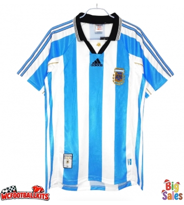 Argentina 1998-1999 Retro Home Shirt Men Short Sleeve
