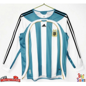 Argentina 2006 Retro Home Shirt Men Long Sleeve