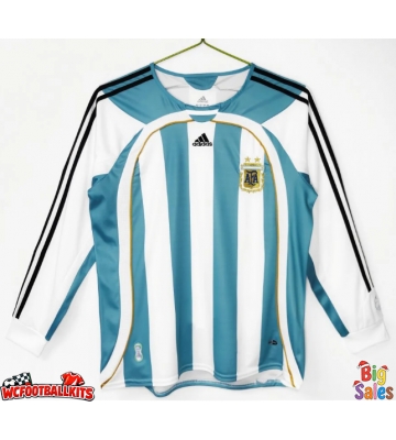 Argentina 2006 Retro Home Shirt Men Long Sleeve