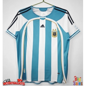Argentina 2006 Retro Home Shirt Men Short Sleeve