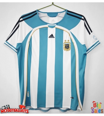 Argentina 2006 Retro Home Shirt Men Short Sleeve