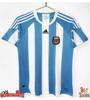 Argentina 2010 Retro Home Shirt Men Short Sleeve