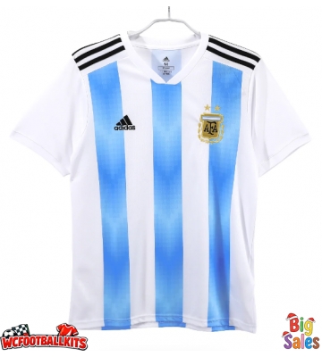 Argentina 2018 Retro Home Shirt Men Short Sleeve