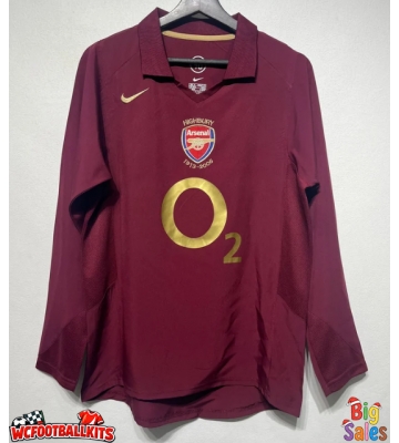 Arsenal 2005-2006 Retro Home Shirt Men Long Sleeve