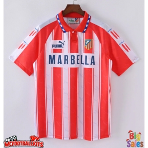 Atletico Madrid 1994-1995 Retro Home Shirt Men Short Sleeve