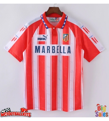 Atletico Madrid 1994-1995 Retro Home Shirt Men Short Sleeve