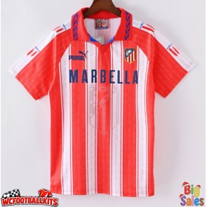 Atletico Madrid 1995-1996 Retro Home Shirt Men Short Sleeve