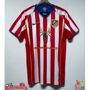 Atletico Madrid 2004-2005 Retro Home Shirt Men Short Sleeve
