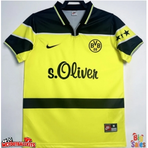 BVB Dortmund 1997-1998 Retro Home Shirt Men Short Sleeve