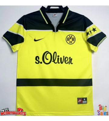 BVB Dortmund 1997-1998 Retro Home Shirt Men Short Sleeve