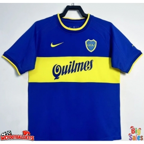 Boca Juniors 2000-2001 Retro Home Shirt Men Short Sleeve