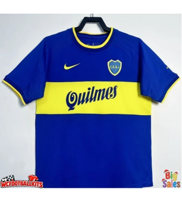 Boca Juniors 2000-2001 Retro Home Shirt Men Short Sleeve