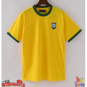 Brazil 1970 Retro Home Shirt Men Short Sleeve