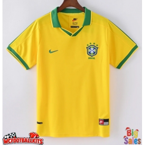 Brazil 1997 Retro Home Shirt Men Short Sleeve