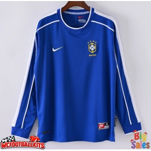Brazil 1998 Retro Away Shirt Men Long Sleeve