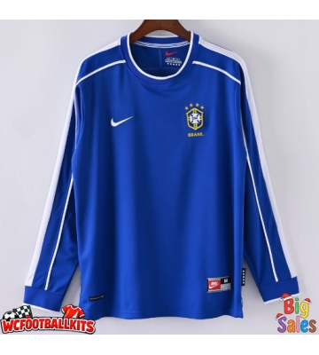 Brazil 1998 Retro Away Shirt Men Long Sleeve