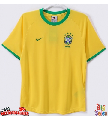Brazil 2000 Retro Home Shirt Men Short Sleeve