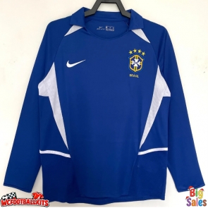 Brazil 2002 Retro Away Shirt Men Long Sleeve
