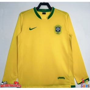 Brazil 2006 Retro Home Shirt Men Long Sleeve
