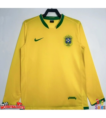 Brazil 2006 Retro Home Shirt Men Long Sleeve