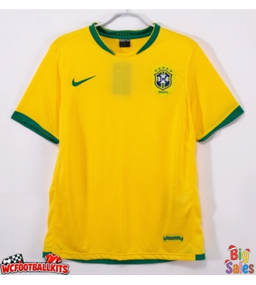 Brazil 2006 Retro Home Shirt Men Short Sleeve