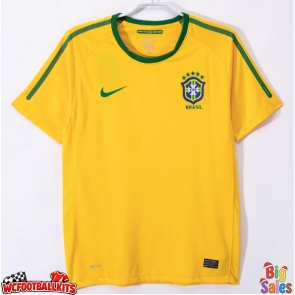 Brazil 2010 Retro Home Shirt Men Short Sleeve