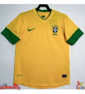 Brazil 2012-2013 Retro Home Shirt Men Short Sleeve