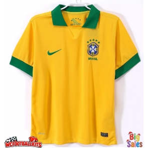 Brazil 2013 Retro Home Shirt Men Short Sleeve
