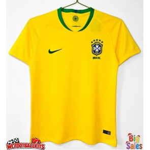 Brazil 2018 Retro Home Shirt Men Short Sleeve