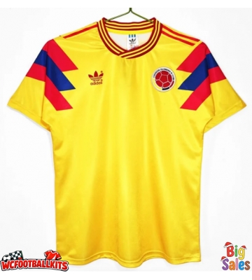 Colombia 1990 Retro Home Shirt Men Short Sleeve
