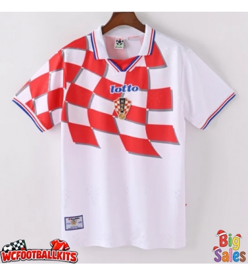 Croatia 1998 Retro Home Shirt Men Short Sleeve