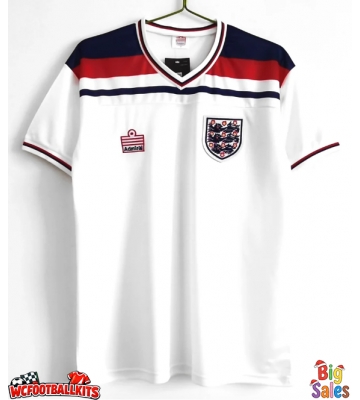 England 1982 Retro Home Shirt Men Short Sleeve