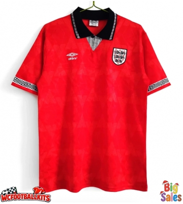 England 1990 Retro Away Shirt Men Short Sleeve