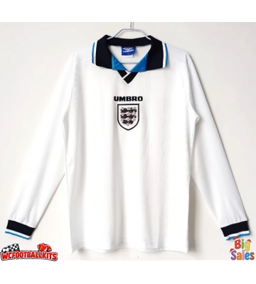 England 1996 Retro Home Shirt Men Long Sleeve