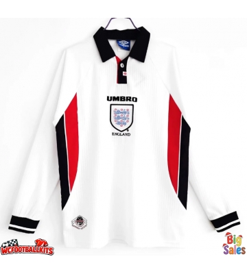 England 1998 Retro Home Shirt Men Long Sleeve