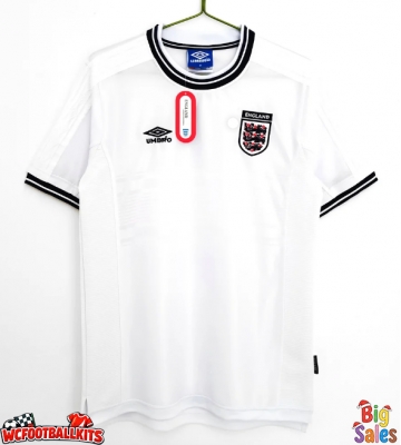 England 1999-2000 Retro Home Shirt Men Short Sleeve